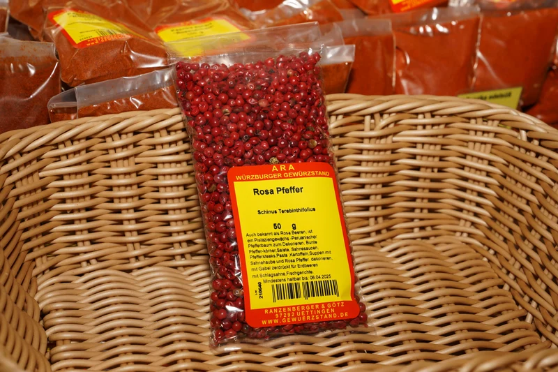 Rosa (rote) Pfefferkörner "Schinus Terebinthifolius"