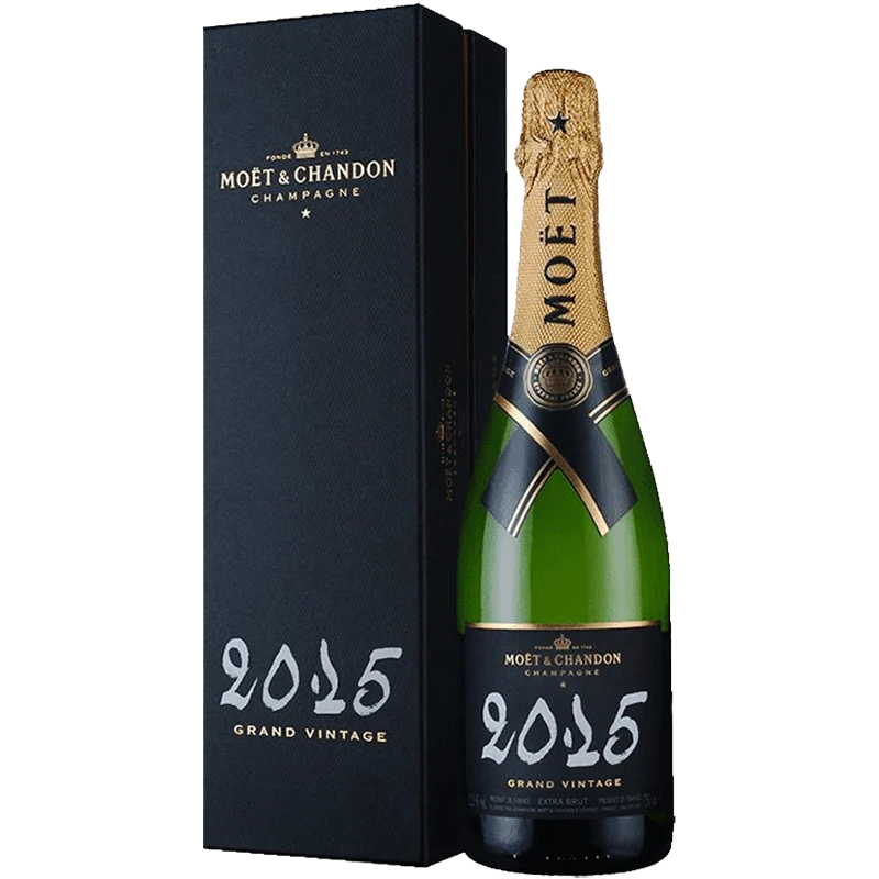Champagner Grand Vintage Extra Brut Blanc Millesime Moët & Chandon avec Étui