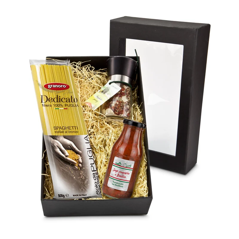 Spaghetti italiano – Pasta-Geschenkset mit Sugo & Mühle