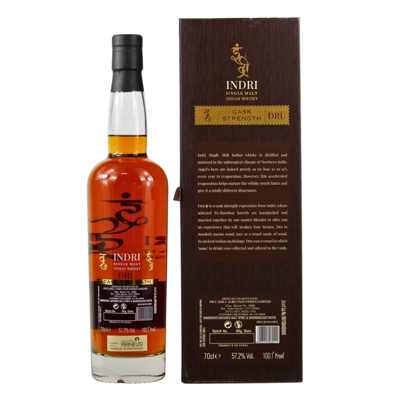 Indri Dru Cask Strength 57,2% 0,7l