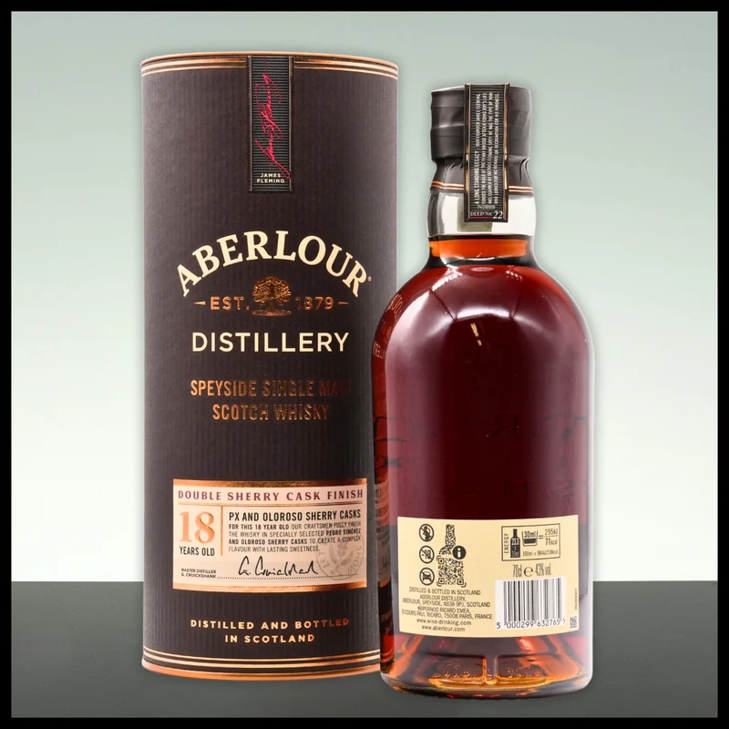 Aberlour 18 YO Double Sherry Cask Finish Whisky 0,7L - 43% Vol.