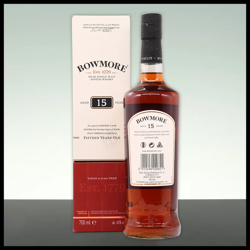 Bowmore 15 YO Islay Single Malt Whisky 0,7L - 43% Vol.