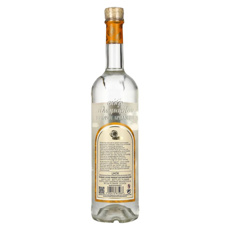 Ouzo Plomari Citruslikör 34% Vol. 0,7l