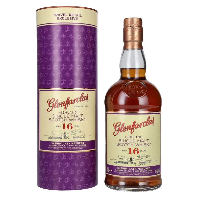 Glenfarclas 16 Years Old Highland Single Malt Scotch Whisky 46% Vol. 0,7l in Geschenkbox