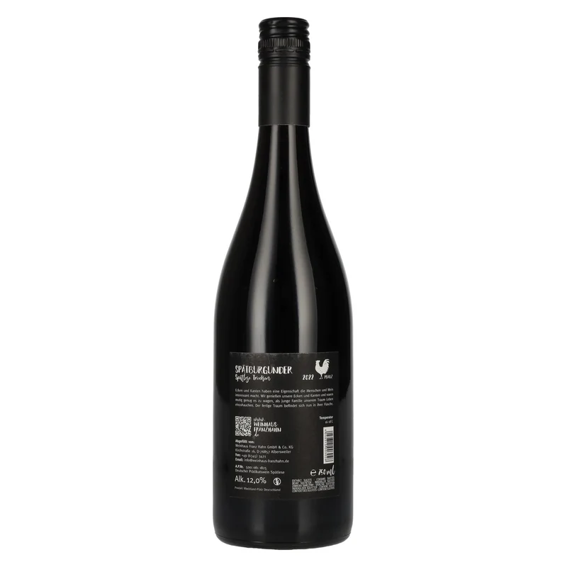 Franz Hahn Spätburgunder 2022 12% Vol. 0,75l