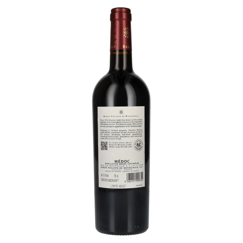 Baron Philippe de Rothschild MOUTON CADET Réserve Médoc 2021 12,5% Vol. 0,75l
