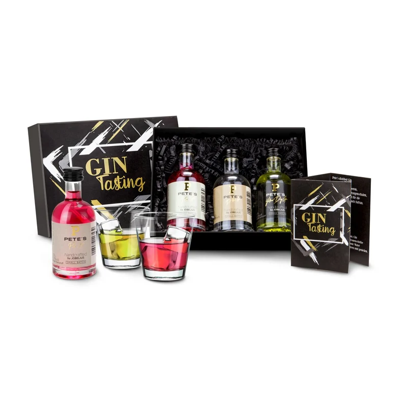 Gin-Tasting, 3 exklusive Gin-Sorten – Getränke-Geschenkset