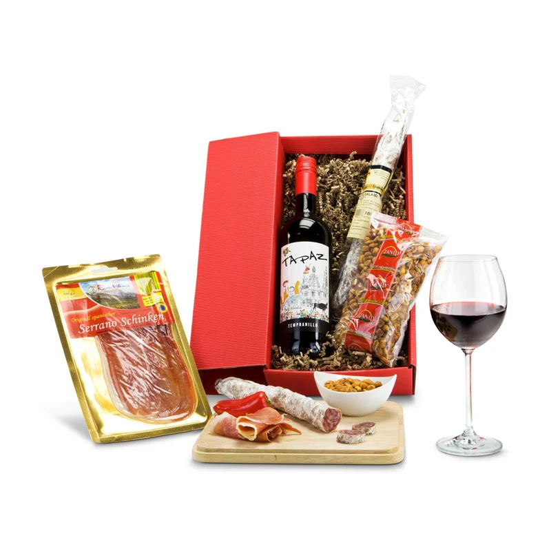 Tapas Serrano – spanisches Geschenkset mit Wein & Tapas