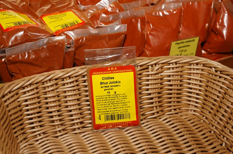 Chilies "Bhut Jolokia" EXTREM SCHARF!!! gemahlen