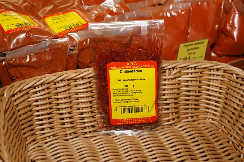 Chiliesfäden, fein geschnittene Chilies