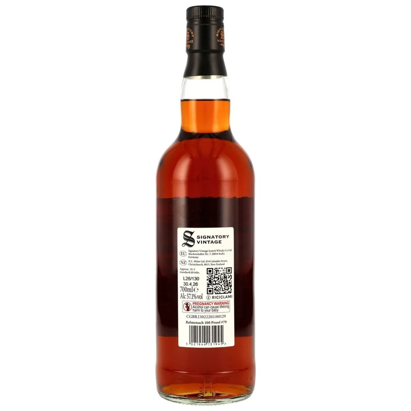 Balmenach 10 Jahre 2016/2026 1st Fill Oloroso Sherry Butts Finish - Signatory 100 PROOF Edition #79 57,1% 0,7l
