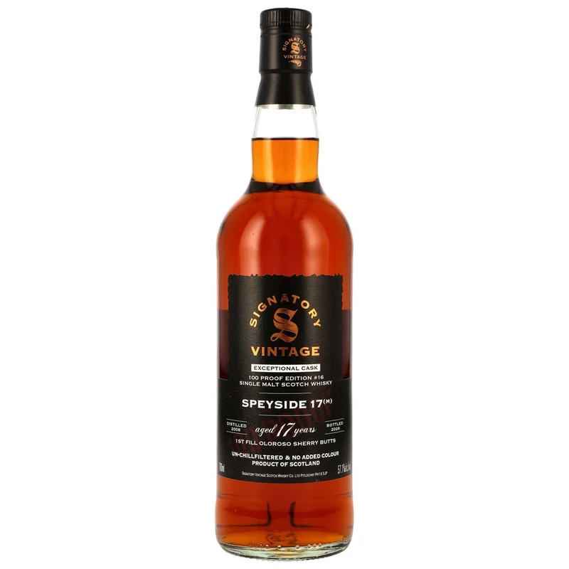 Speyside 17 (M) 17 Jahre 2008/2026 1st Fill Oloroso Sherry Butts - SV 100 PROOF Exceptional Edition #16 57,1% 0,7l