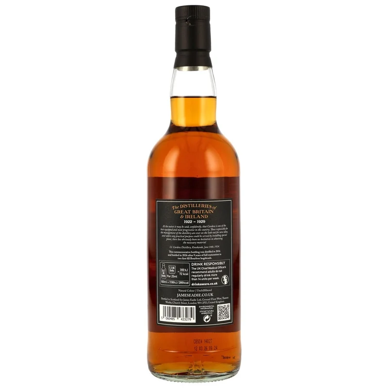Cardhu 9 Jahre 2016/2026 1st Fill Bourbon Hogsheads - James Eadie 52,4% 0,7l
