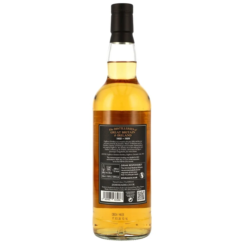 Dufftown 13 Jahre 2012/2026 1st Fill Bourbon Barrels - James Eadie 52,3% 0,7l