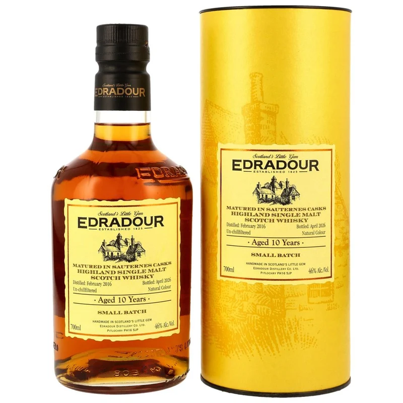 Edradour 10 Jahre 2016/2026 1st Fill Sauternes Casks - Small Batch 46,0% 0,7l