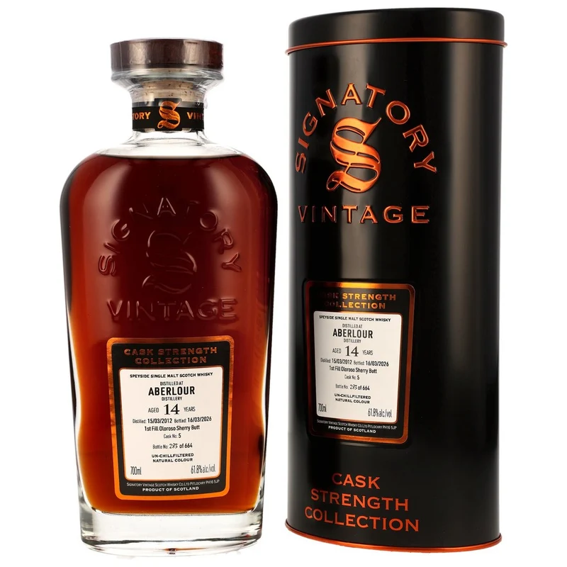 Aberlour 14 Jahre 2012/2026 1st Fill Oloroso Sherry Butt #5 - Sig CS 61,8% 0,7l