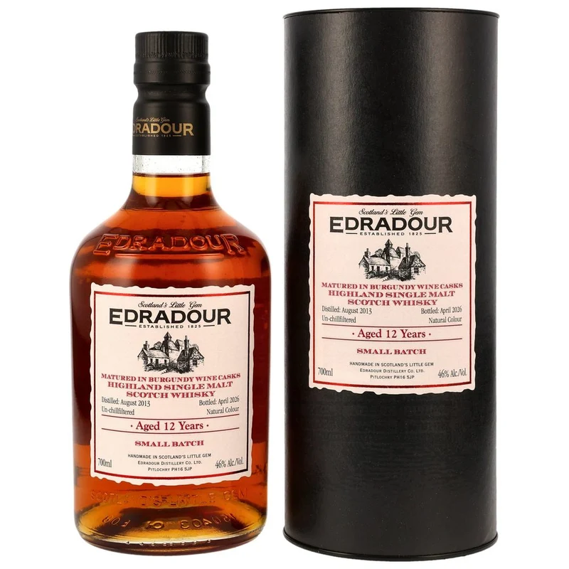 Edradour 12 Jahre 2013/2026 1st Fill Burgundy Wine Casks - Small Batch 46,0% 0,7l