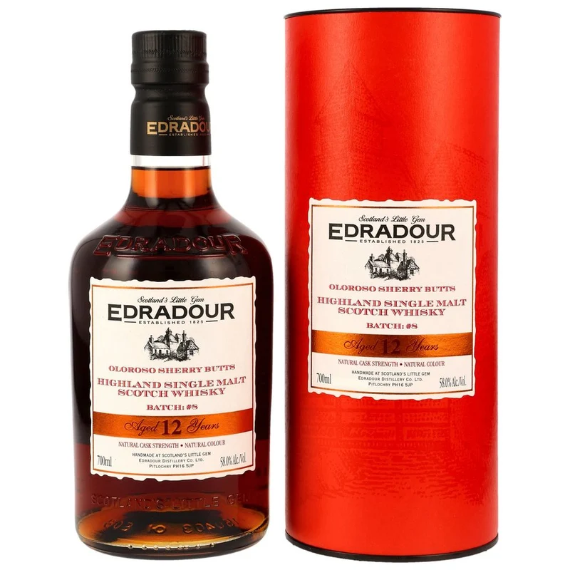Edradour 12 Jahre 2013/2026 Oloroso Sherry Butts Natural Cask Strength Batch #8 58,0% 0,7l