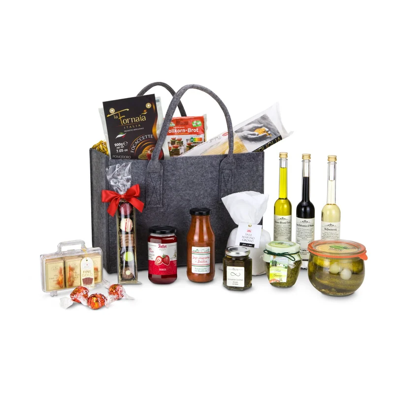 Geschenktasche XL mit 15 leckeren Produkten – Feinkost-Geschenkset