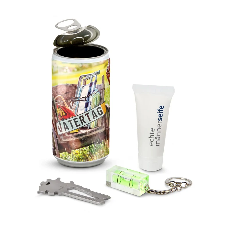 Männer-Geheimnis Vatertag – Geschenkdose mit Multitool