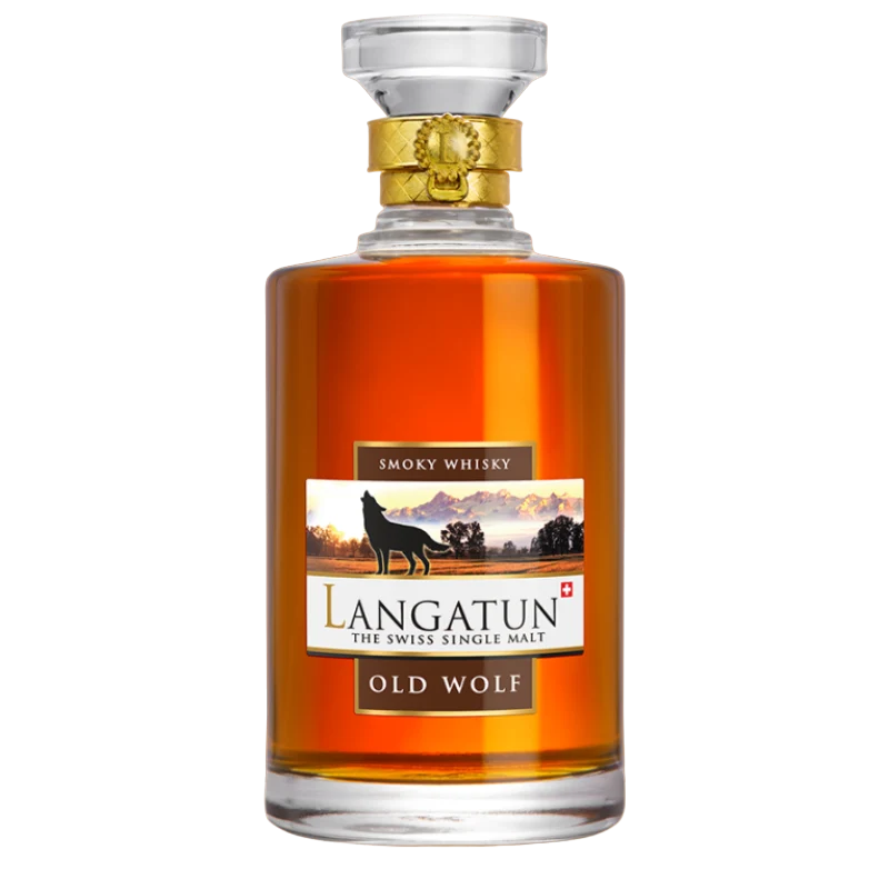 Whisky Old Wolf Smoky mit Holzbox
