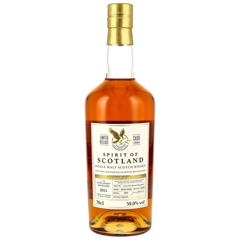 Glen Grant 10 Jahre 2015/2026 - 1st Fill Sherry Cask #5841 G&M Spirit of Scotland 59,0% 0,7l