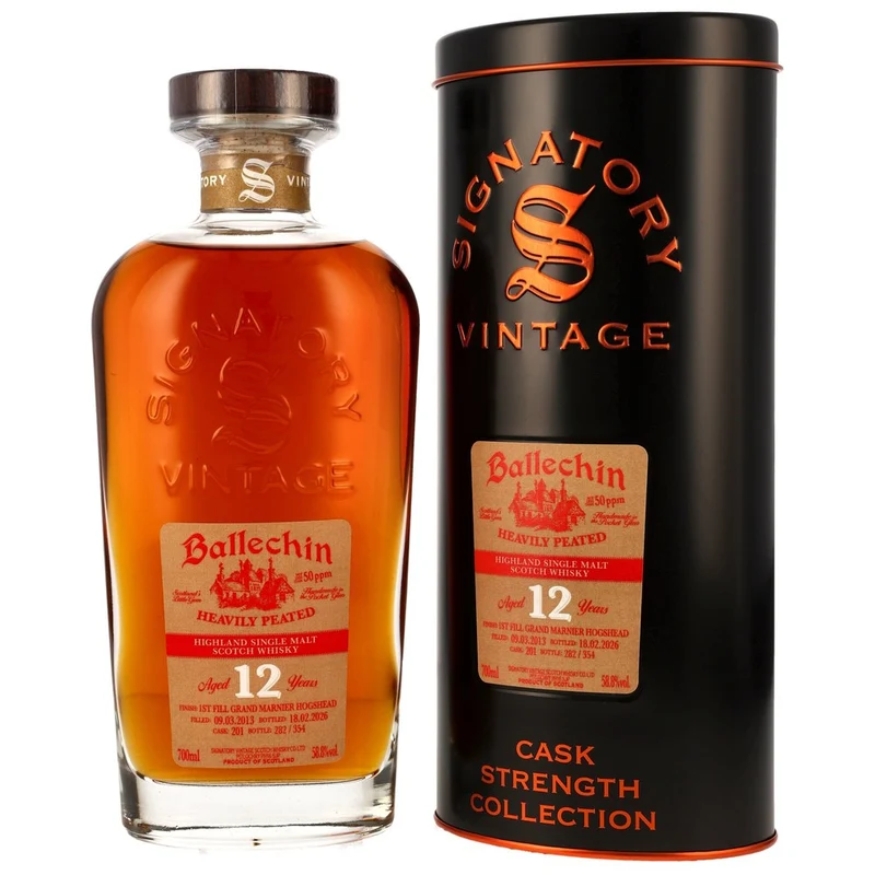 Ballechin 12 Jahre 2013/2026 - 1st Fill Grand Marnier Hogshead #201 Sig CS 58,8% 0,7l