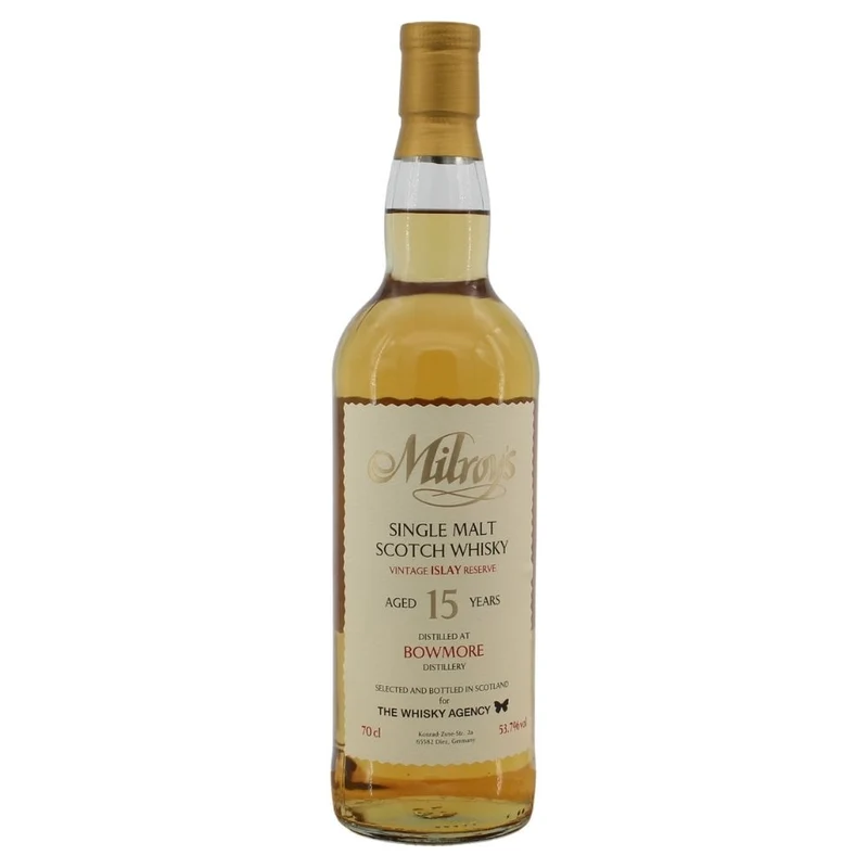 Bowmore 15 Jahre 2010/2026 Joint Bottling Milroy´s & TWA 53,7% 0,7l