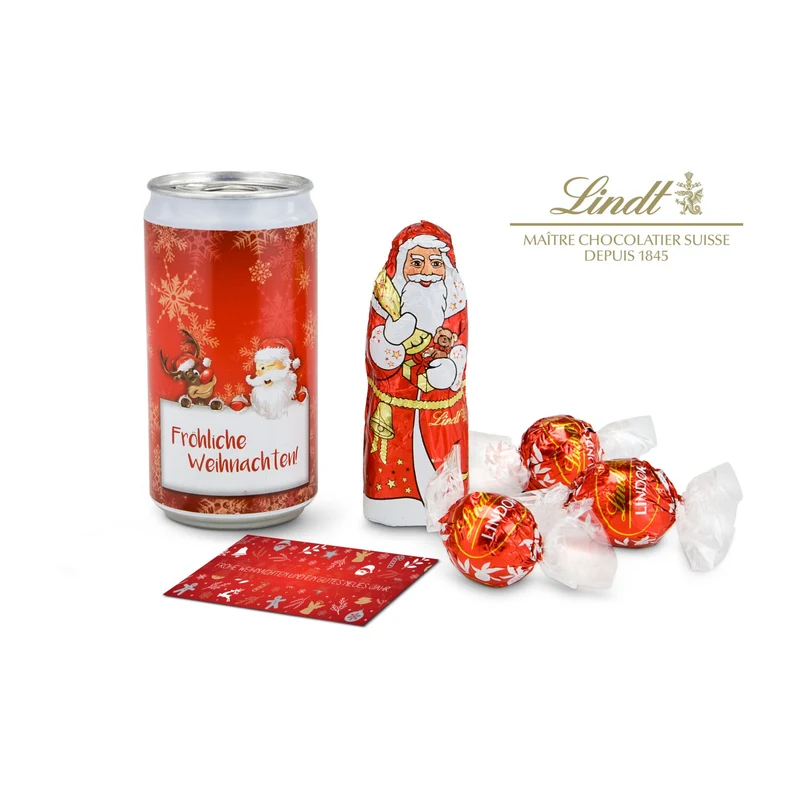 Lindt-Geheimnis Santa – Weihnachtsmann & Lindorkugeln in der Geschenkdose