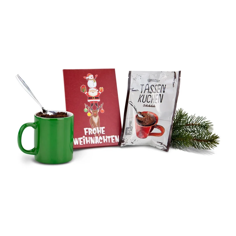 Frohe Weihnachten Tassenkuchen – Geschenkset
