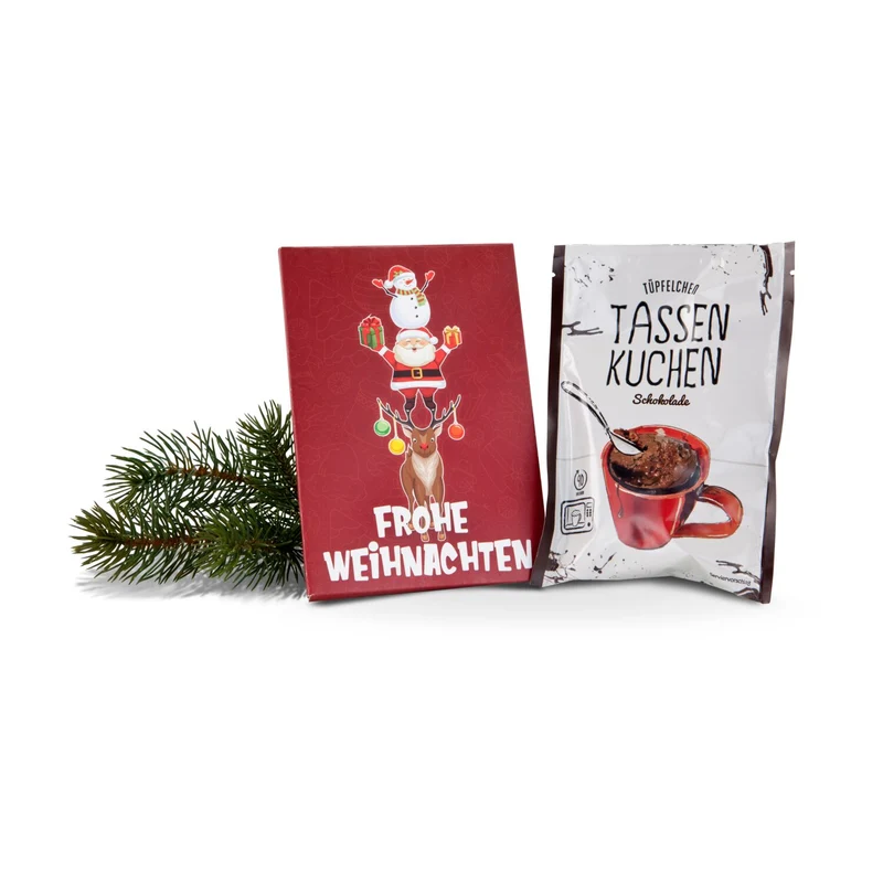 Frohe Weihnachten Tassenkuchen – Geschenkset