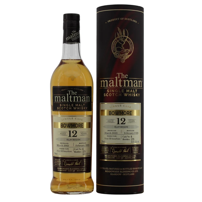 Bowmore 12 Jahre 2013/2026 The Maltman Bourbon Cask 54,9% 0,7l