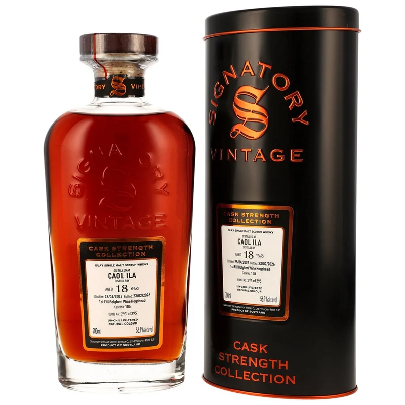 Caol Ila 18 Jahre 2007/2026 1st Fill Bolgheri Wine Cask #105 Sig CS 56,1% 0,7l