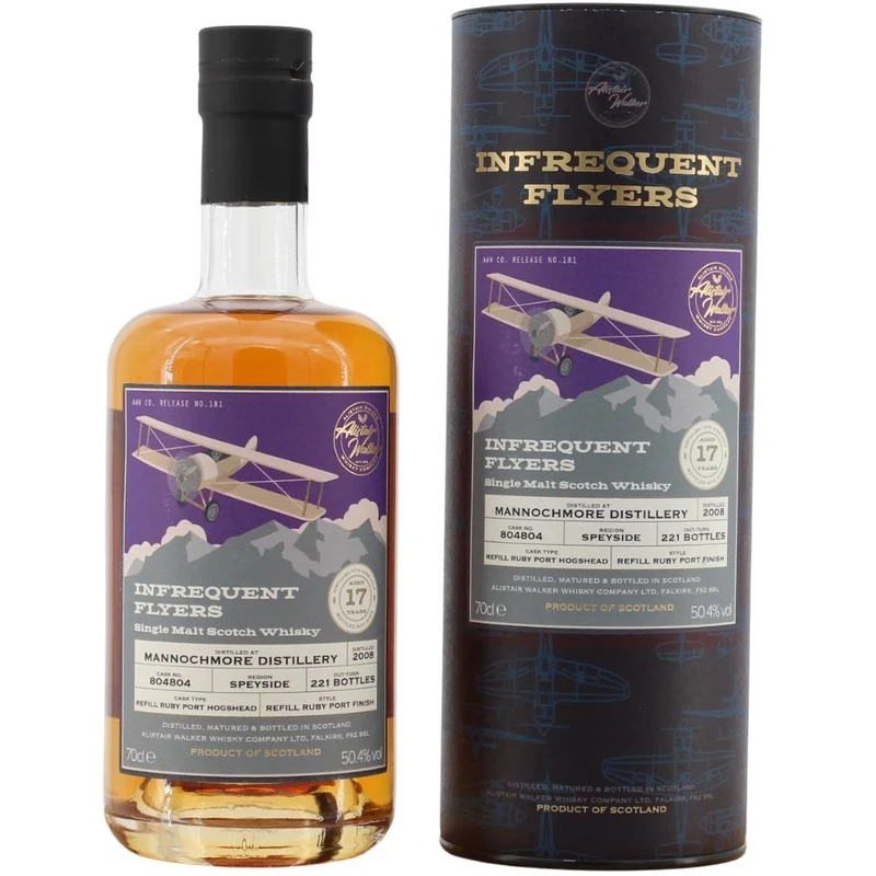 Mannochmore 17 Jahre 2008/2025 Ruby Port Finish Infrequent Flyers 50,4% 0,7l