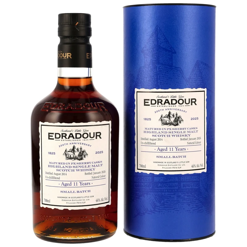 Edradour 11 Jahre 2014/2026 1st Fill PX Sherry Casks 200th Anniversary 46% 0,7l
