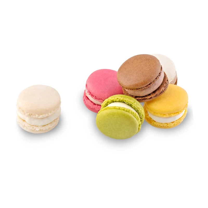 Macaron-Stange mit Schleifen - sechs bunte Macarons (60 g) – Geschenkset