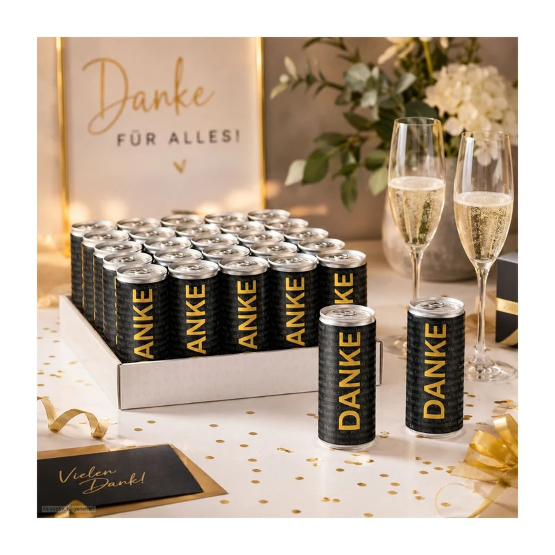 24x Danke Secco Dose, 0,2 l – Geschenkset
