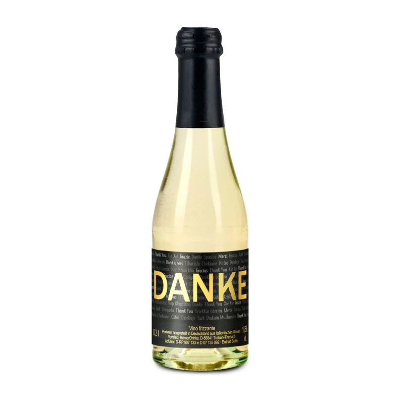 6x Danke Secco Flaschen, 0,2 l – Geschenkset