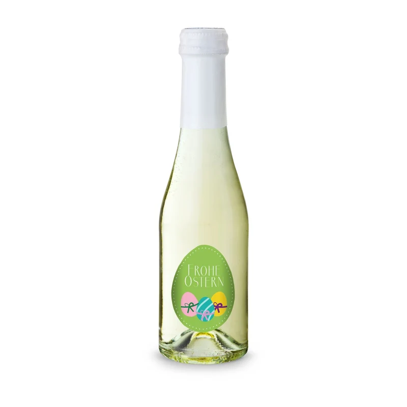 Oster-Piccolo - 6 x Secco Piccolo 0,2 l - Flasche klar – Geschenkset