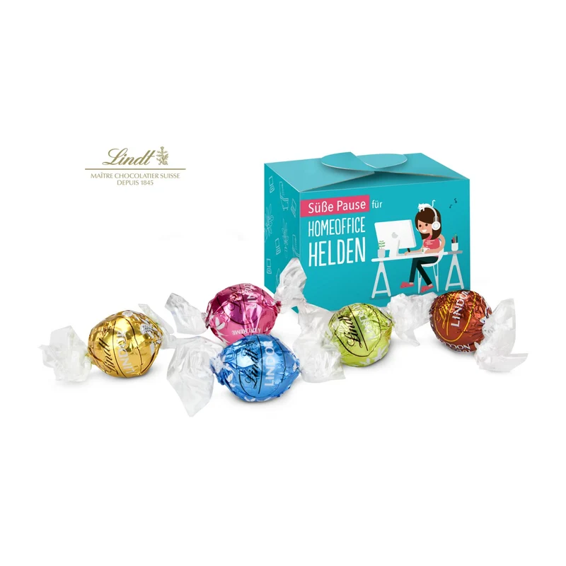 Lindt süße Pause fürs Home-Office - 5 Lindorkugeln – Geschenkset