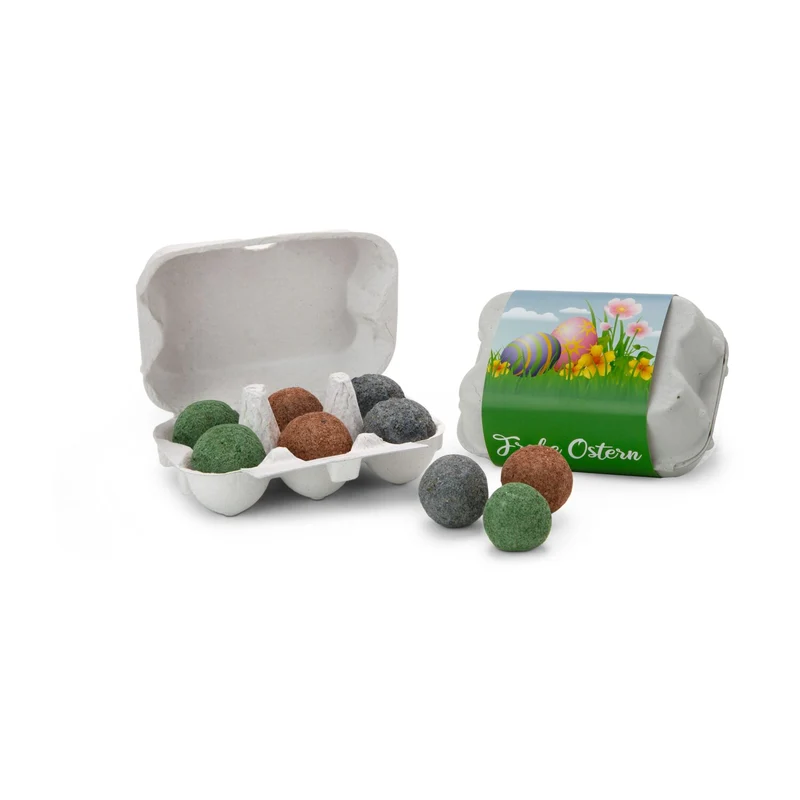 Bienenweide im Oster-Eierkarton Blumen – Geschenkset