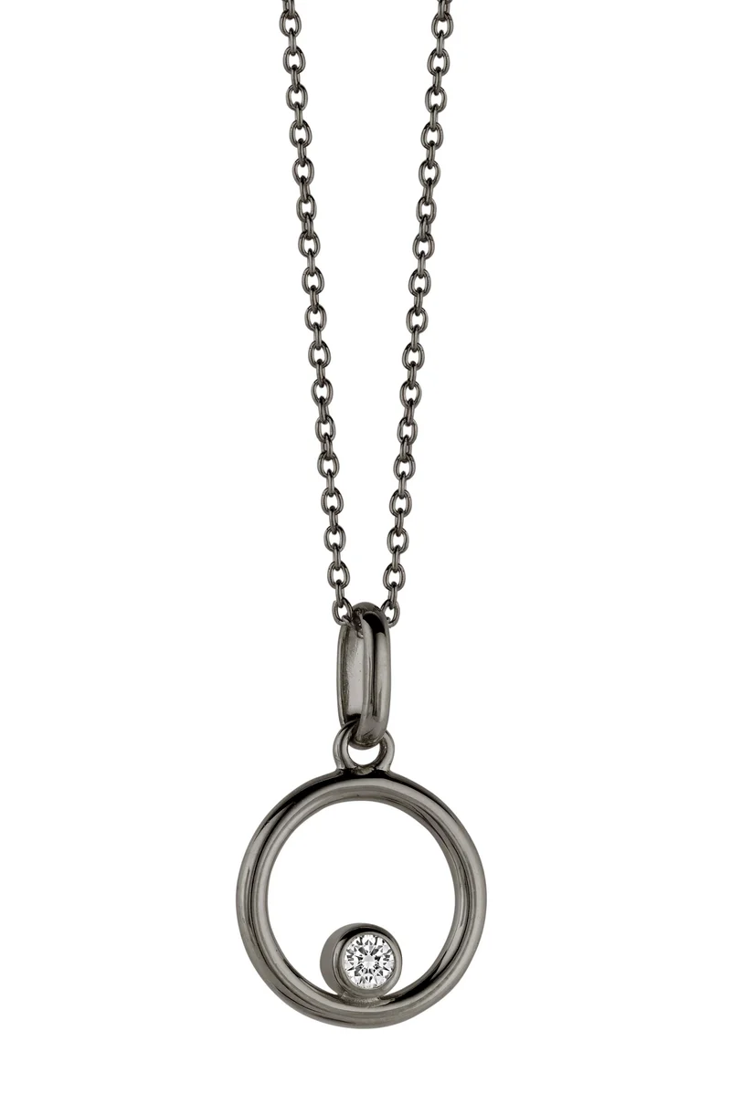 INFINITY NECKLACE BL CZ