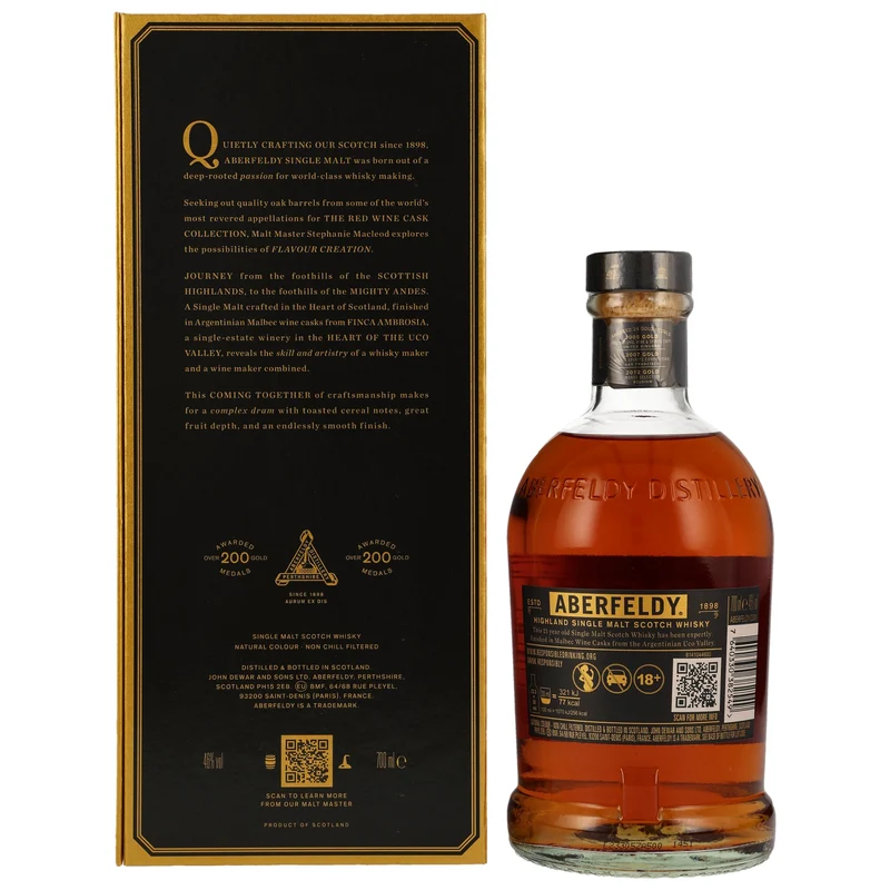 Aberfeldy 21 Jahre Malbec Wine Cask Finish 46% 0,7l