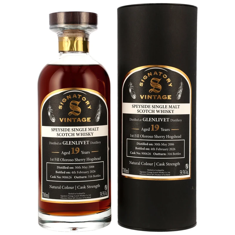 Glenlivet 19 Jahre 2006/2026 Oloroso Sherry Hogshead #900626 SV 59,5% 0,7l