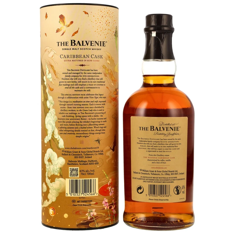 Balvenie 14 Jahre Carribean Cask Limited Edition Victo Ngai Design 43% 0,7l