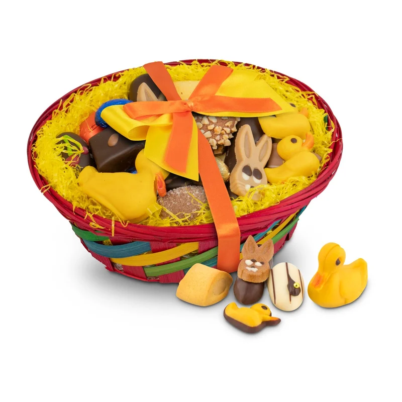 Großer Osterkorb mit Confiseriespezialitäten, 600 g – Geschenkset