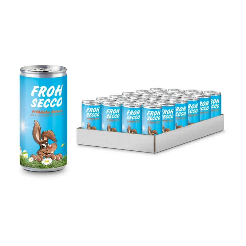 Frohsecco Ostern - 24 x Promo Secco 0,2 l, Slimlinedose – Geschenkset