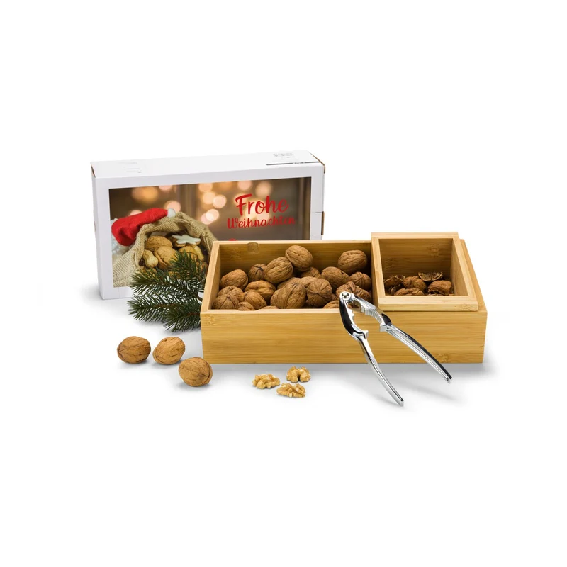 Nuss-Nux, Nussknacker-Set mit 400 g Nüssen – Geschenkset