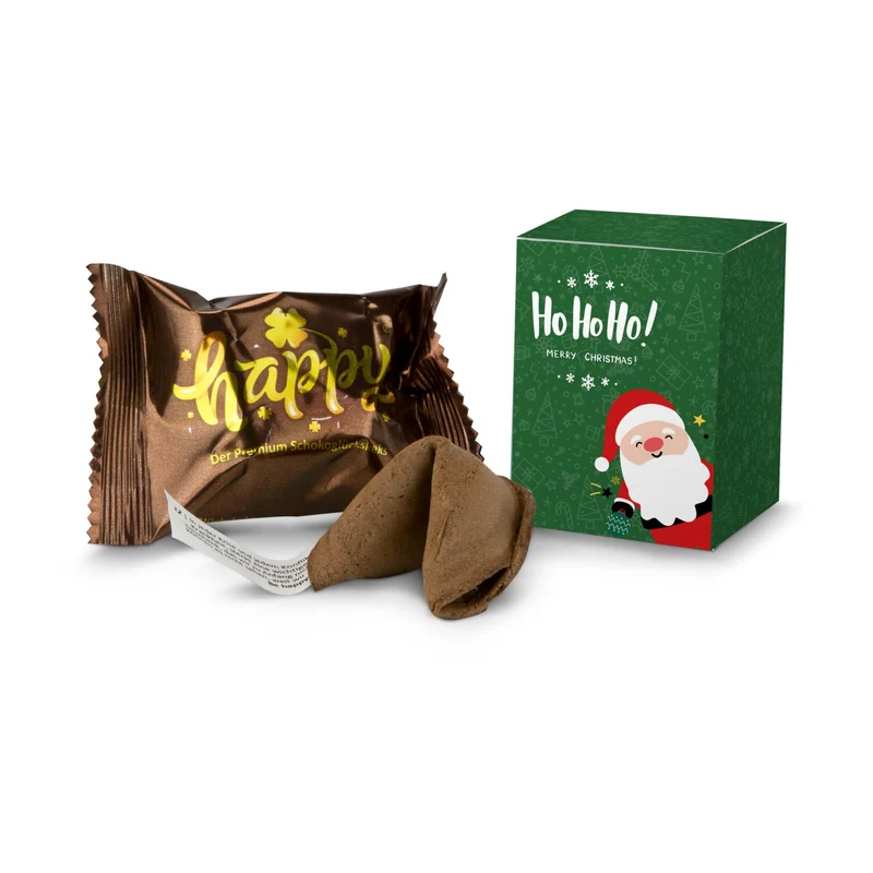 Glückskeks Weihnachtsmann Schokolade – Geschenkset