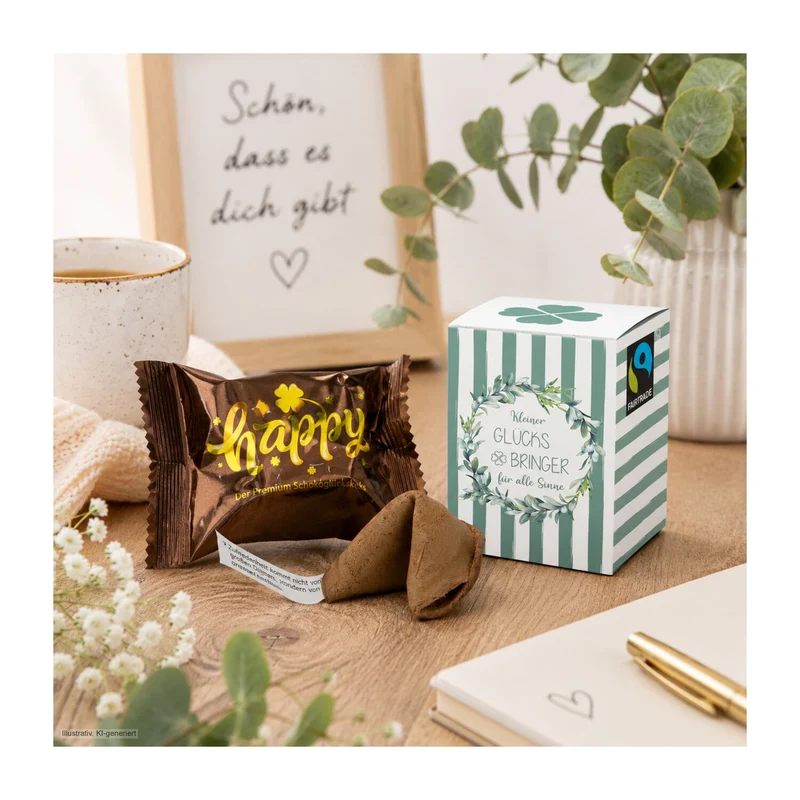 Kleines Glück - Glückskeks Schokolade – Geschenkset